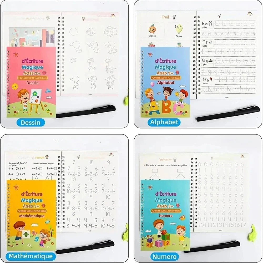 Set Cuadernos Mágicos (4 Cuadernos + 10 Lapiceros Mágicos)